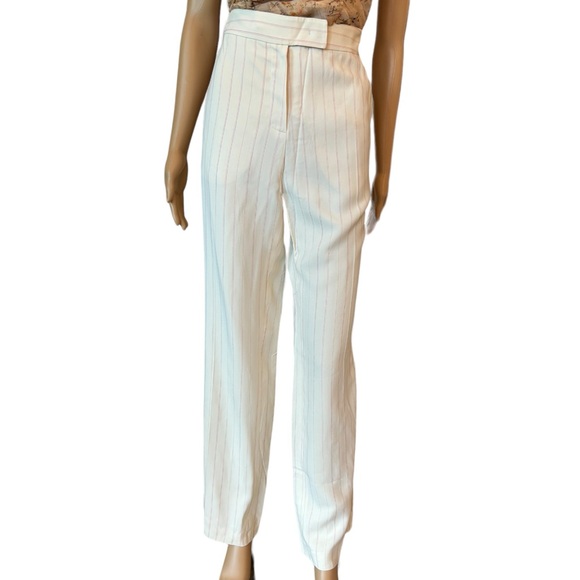 Liliu Pink & Cream Pinstripe Pants Size 12 - Picture 3 of 7